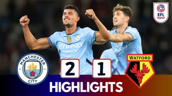 Manchester City besiegte Watford mit 2:1 und stieg erfolgreich in den EFL Cup ein